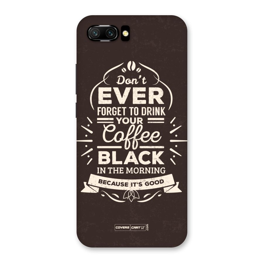 Morning Coffee Love Back Case for Honor 10