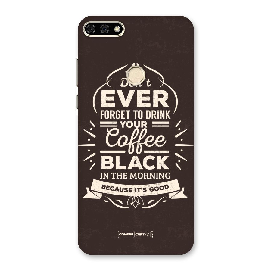 Morning Coffee Love Back Case for Honor 7A