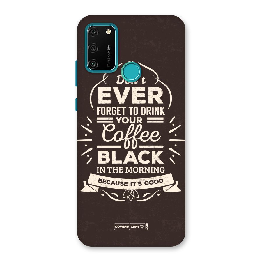Morning Coffee Love Back Case for Honor 9A