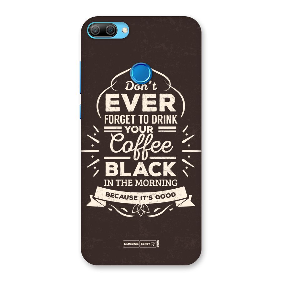 Morning Coffee Love Back Case for Honor 9N