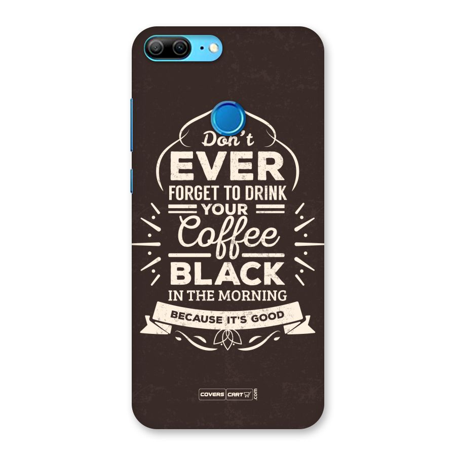 Morning Coffee Love Back Case for Honor 9 Lite
