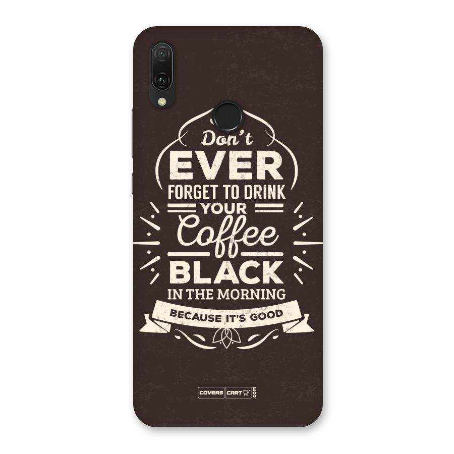Morning Coffee Love Back Case for Huawei Y9 (2019)