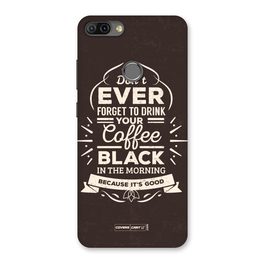 Morning Coffee Love Back Case for Infinix Hot 6 Pro