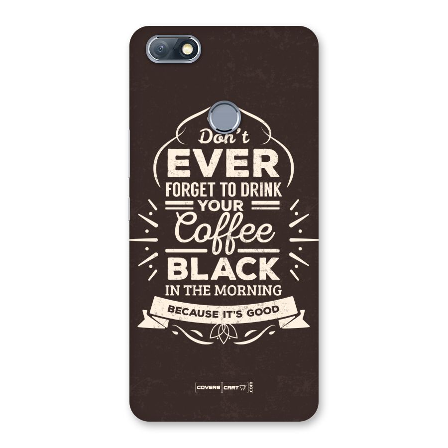 Morning Coffee Love Back Case for Infinix Note 5