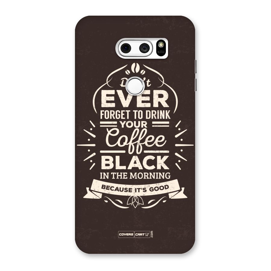 Morning Coffee Love Back Case for LG V30