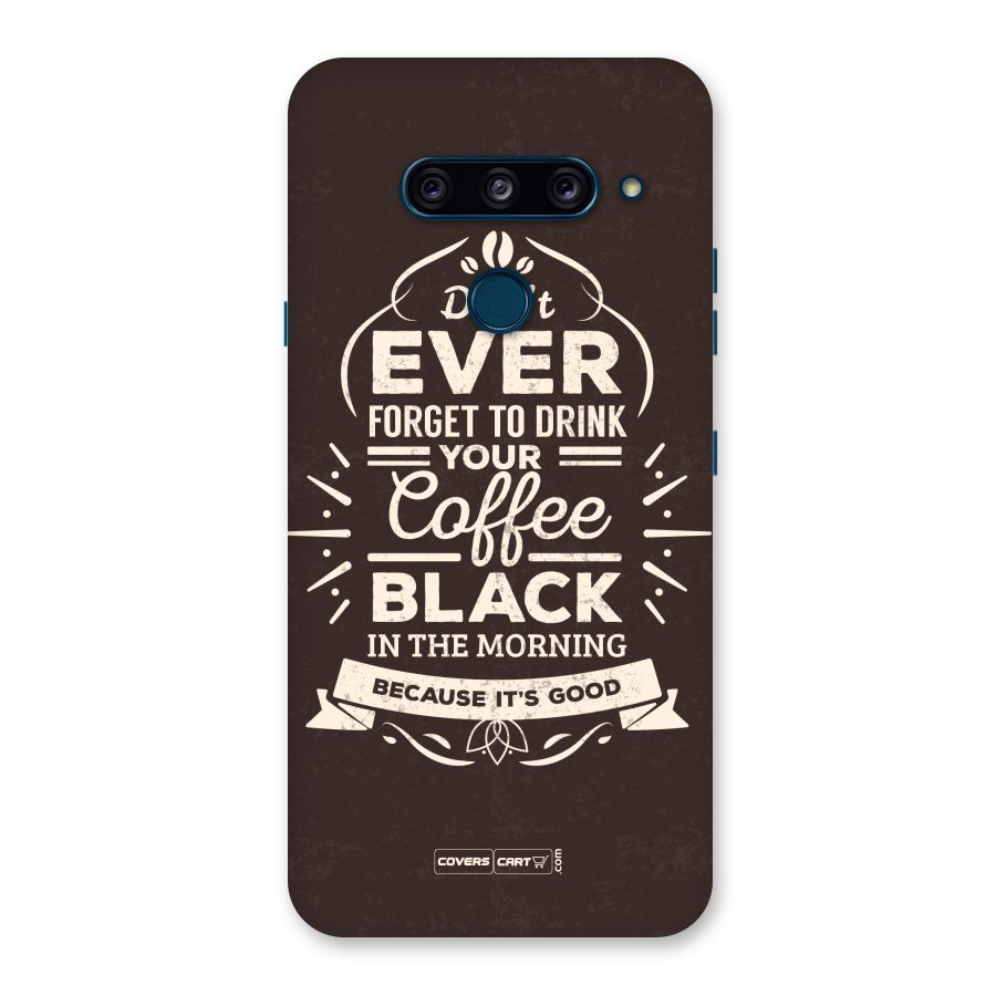 Morning Coffee Love Back Case for LG  V40 ThinQ