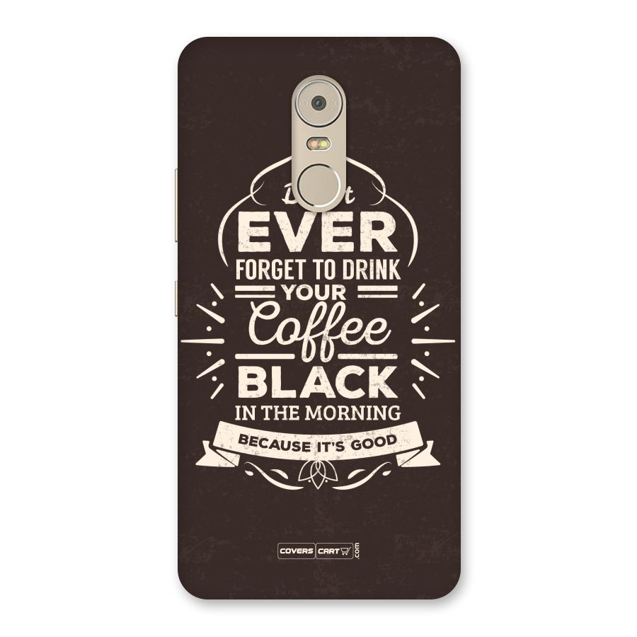Morning Coffee Love Back Case for Lenovo K6 Note