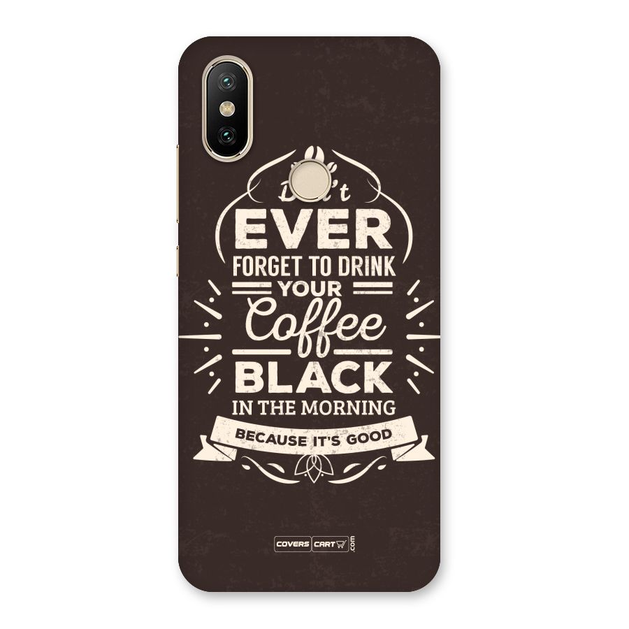 Morning Coffee Love Back Case for Mi A2