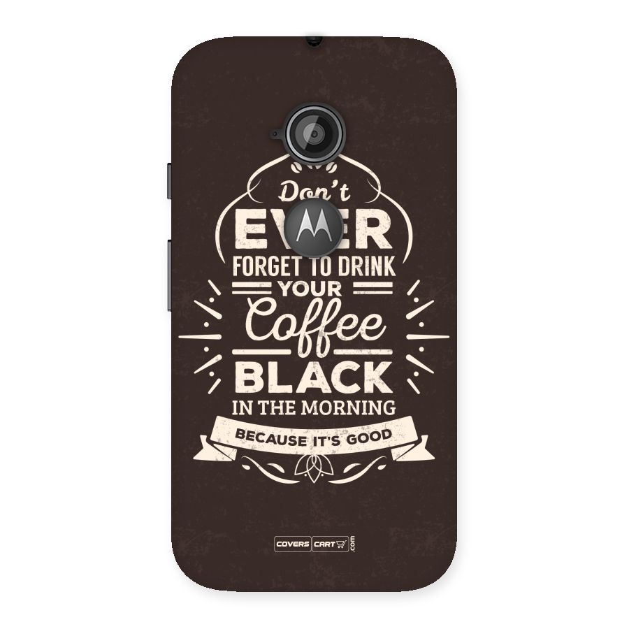 Morning Coffee Love Back Case for Moto E 2nd Gen