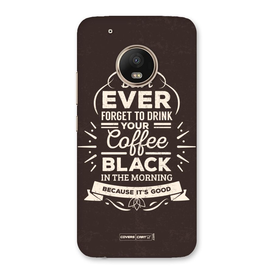 Morning Coffee Love Back Case for Moto G5 Plus