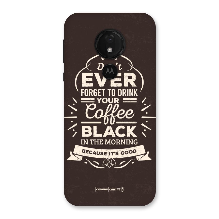 Morning Coffee Love Back Case for Moto G7 Power