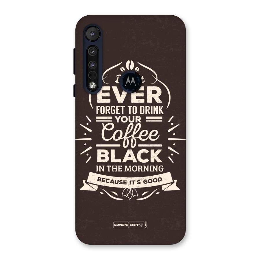 Morning Coffee Love Back Case for Motorola One Macro