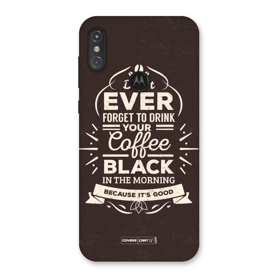 Morning Coffee Love Back Case for Motorola One Power