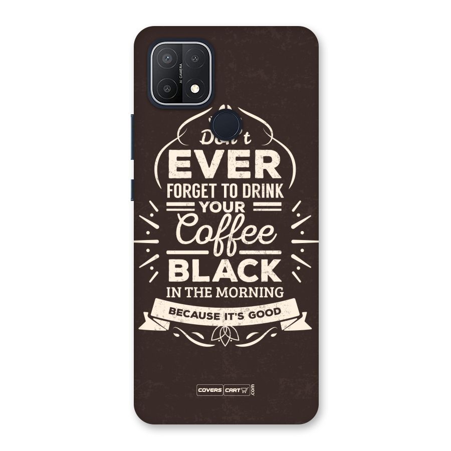 Morning Coffee Love Back Case for Oppo A15
