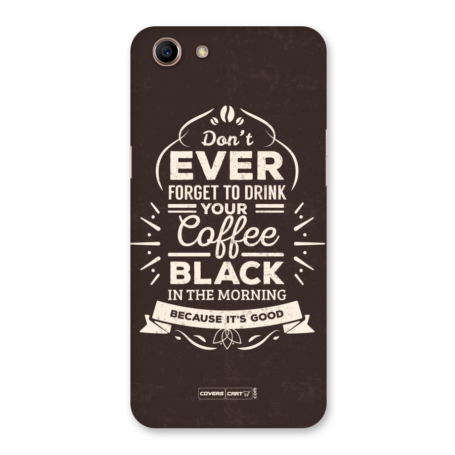 Morning Coffee Love Back Case for Oppo A83 (2018)