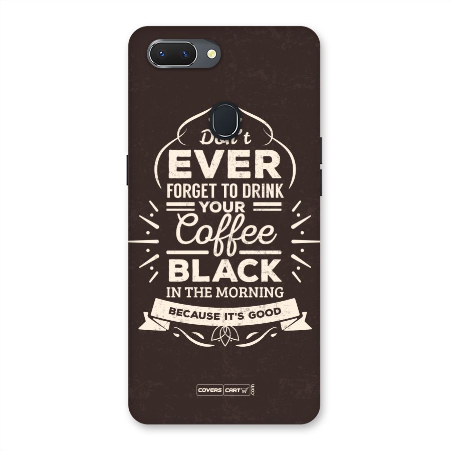 Morning Coffee Love Back Case for Oppo Realme 2