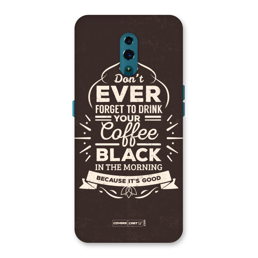Morning Coffee Love Back Case for Oppo Reno