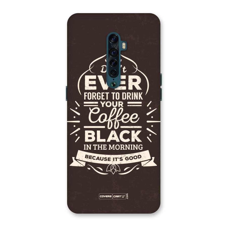Morning Coffee Love Back Case for Oppo Reno2