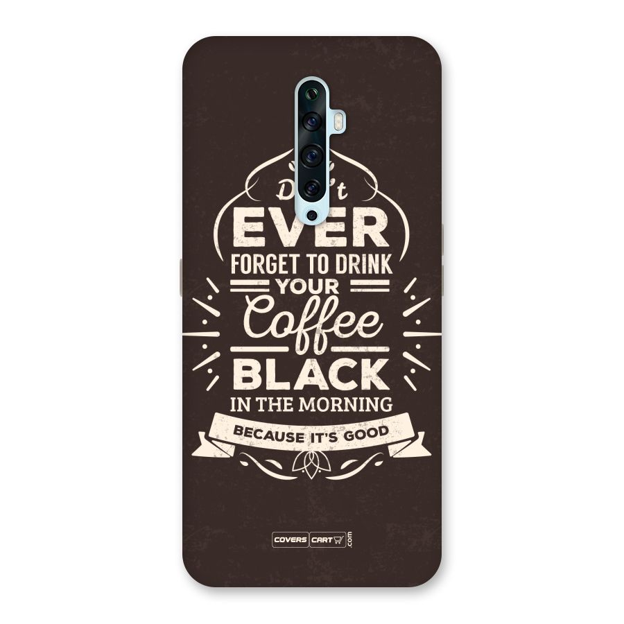 Morning Coffee Love Back Case for Oppo Reno2 F