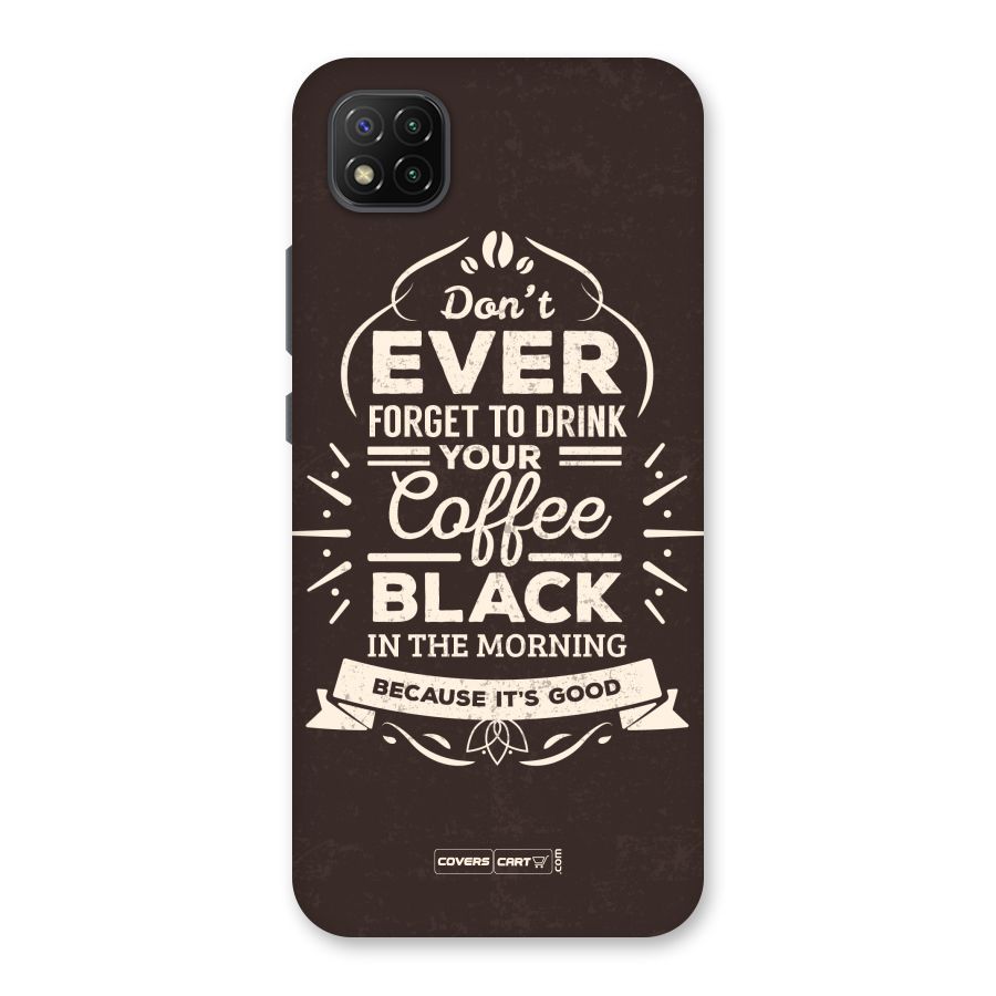 Morning Coffee Love Back Case for Poco C3