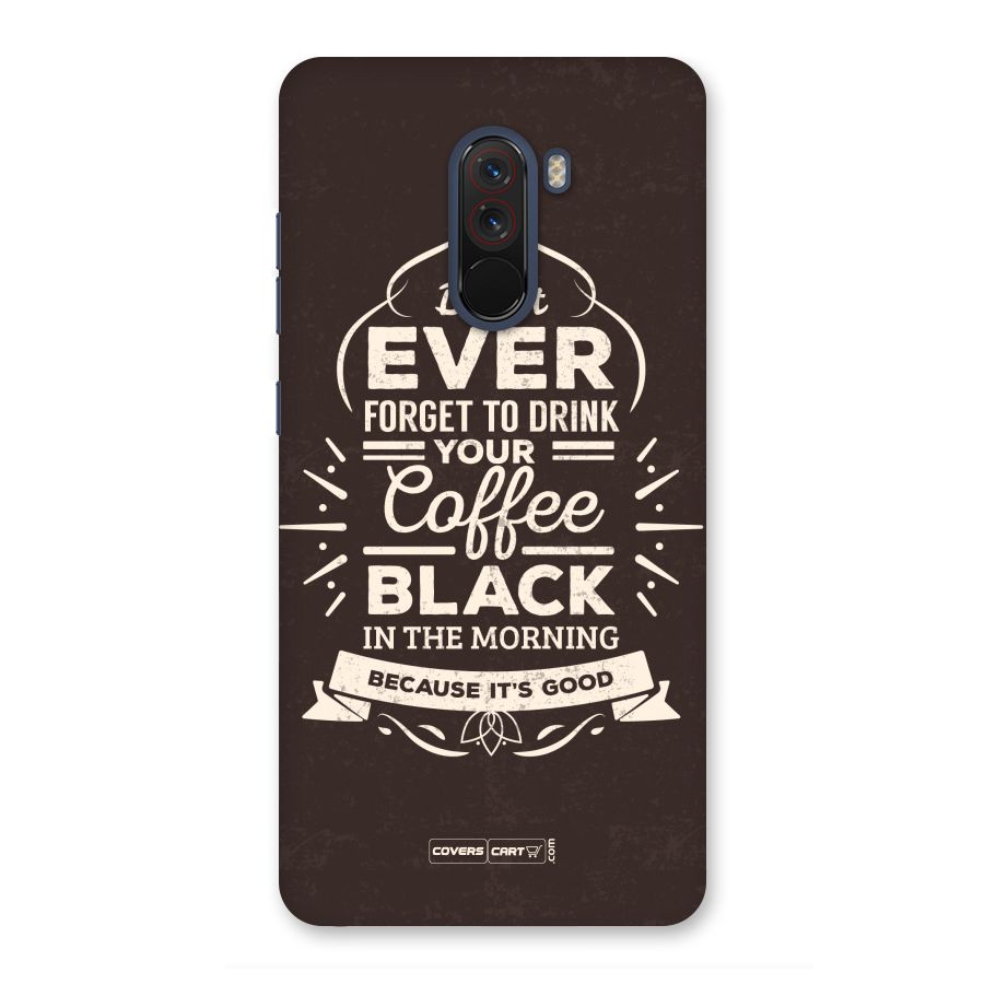 Morning Coffee Love Back Case for Poco F1
