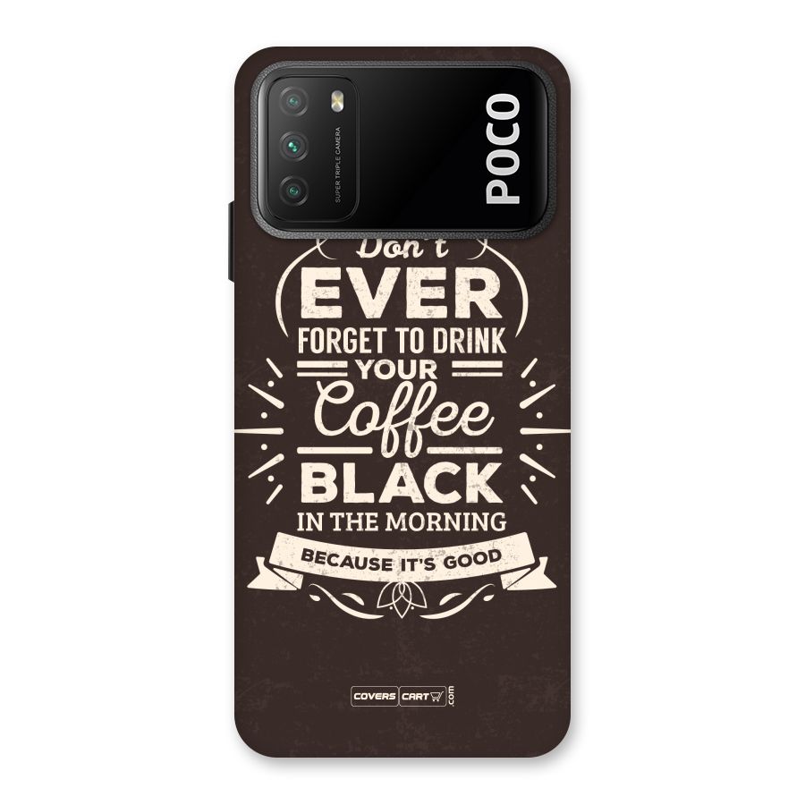 Morning Coffee Love Back Case for Poco M3