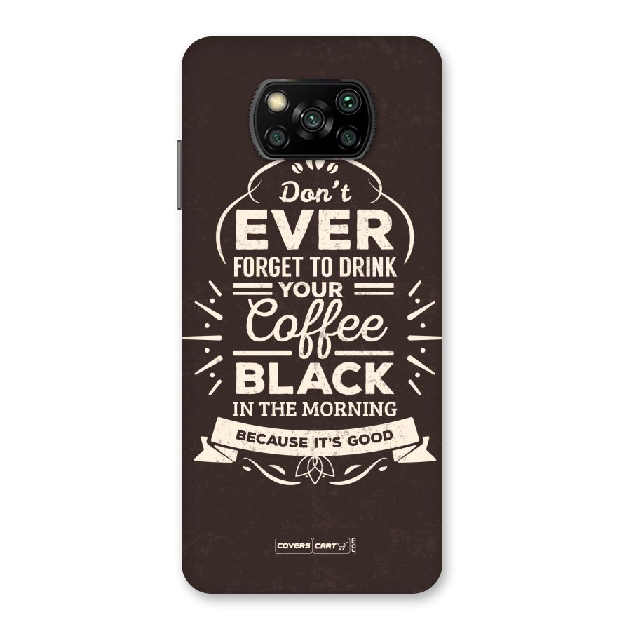 Morning Coffee Love Back Case for Poco X3