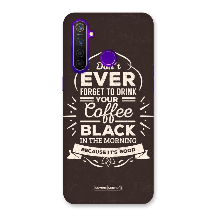 Morning Coffee Love Back Case for Realme 5 Pro