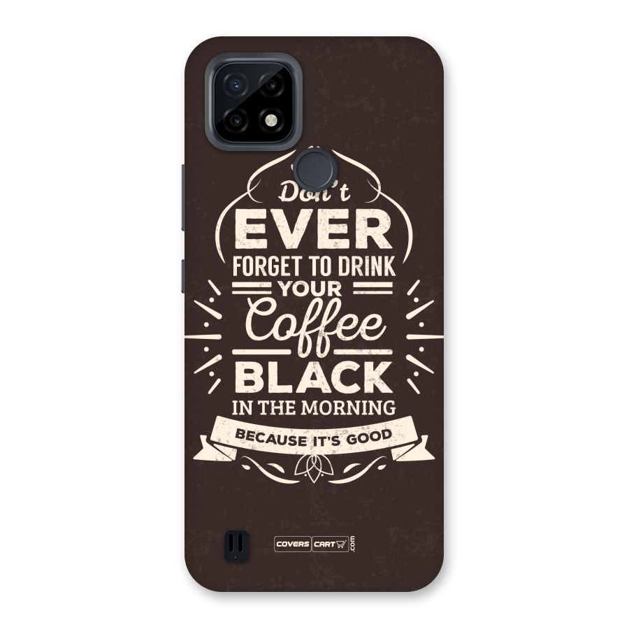 Morning Coffee Love Back Case for Realme C21