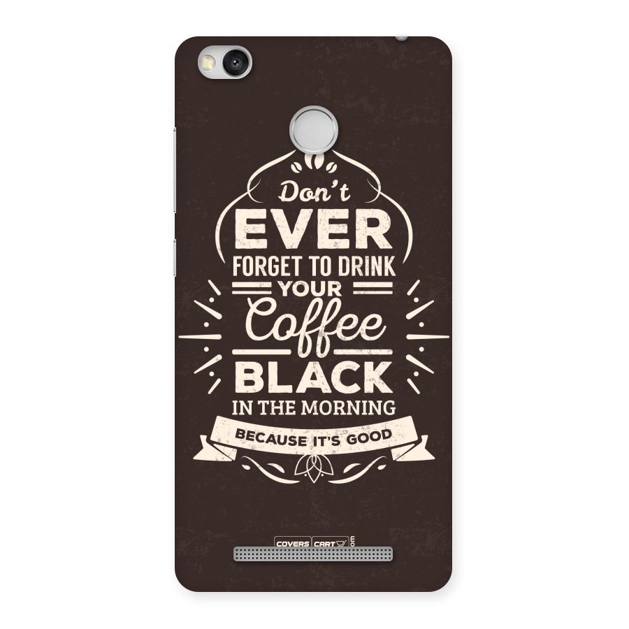Morning Coffee Love Back Case for Redmi 3S Prime