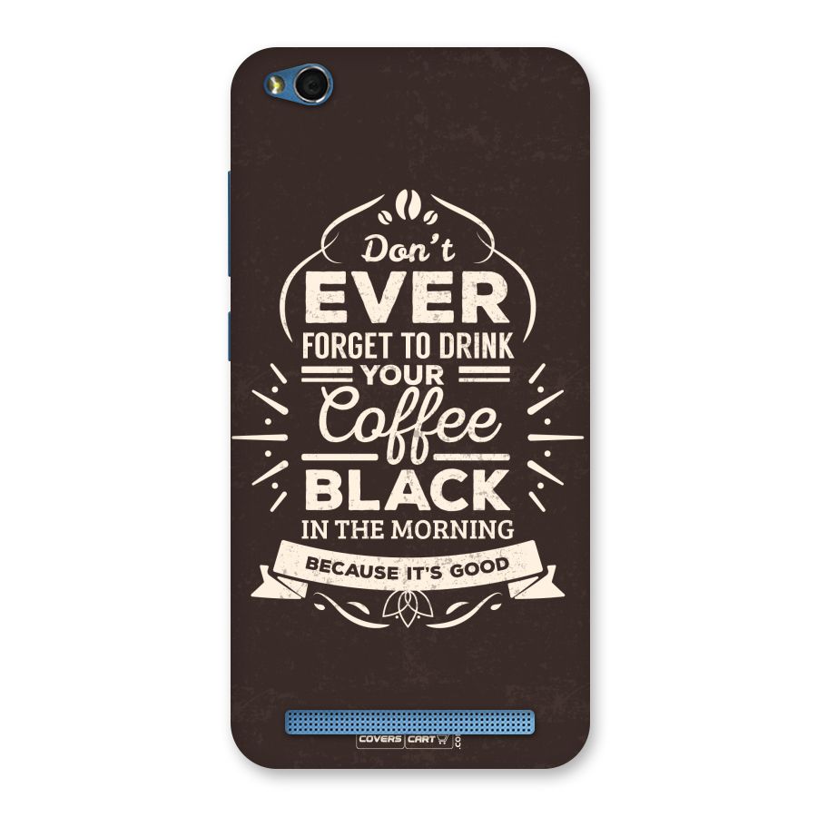 Morning Coffee Love Back Case for Redmi 5A