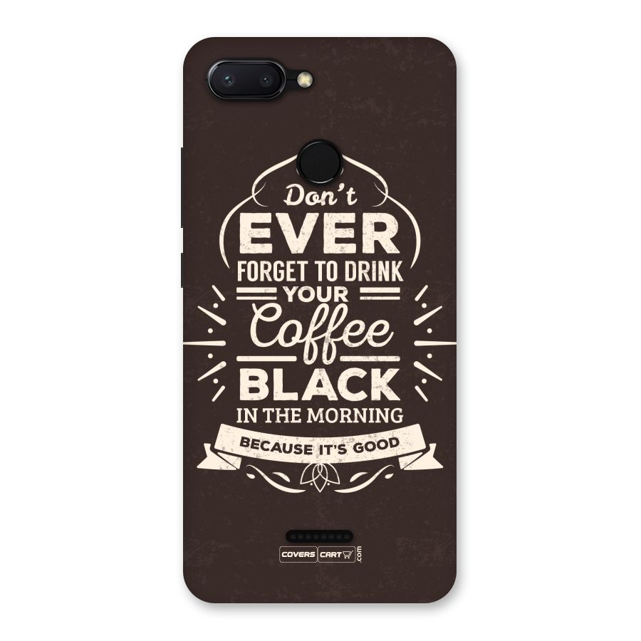 Morning Coffee Love Back Case for Redmi 6