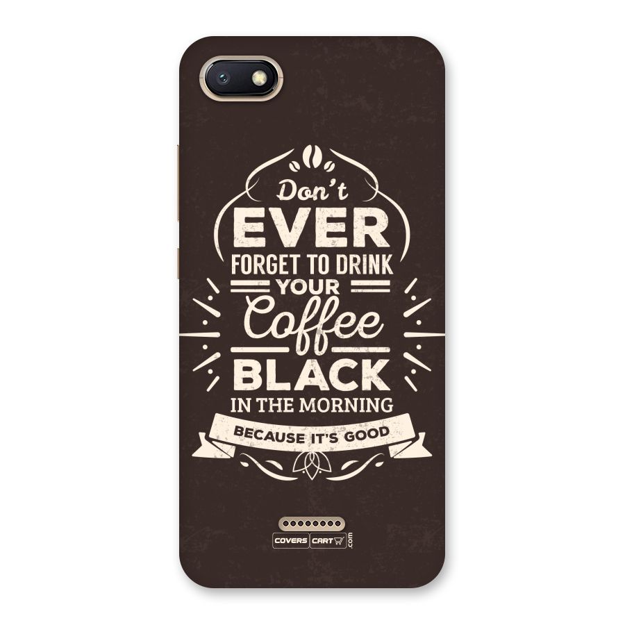 Morning Coffee Love Back Case for Redmi 6A