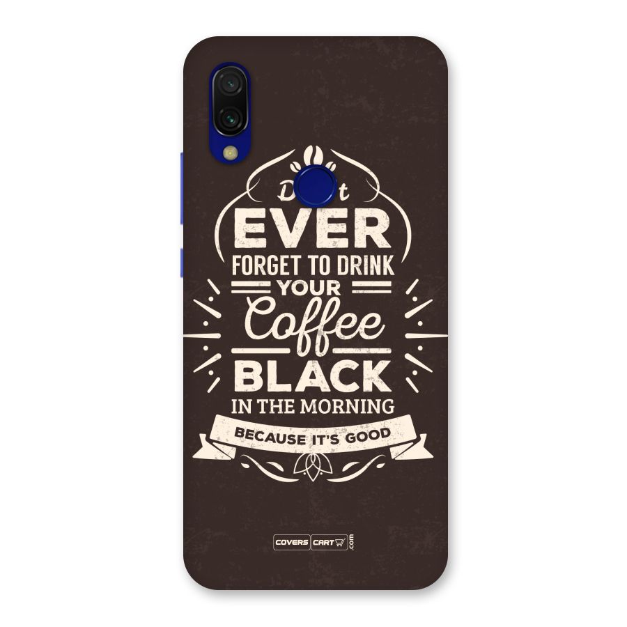 Morning Coffee Love Back Case for Redmi 7