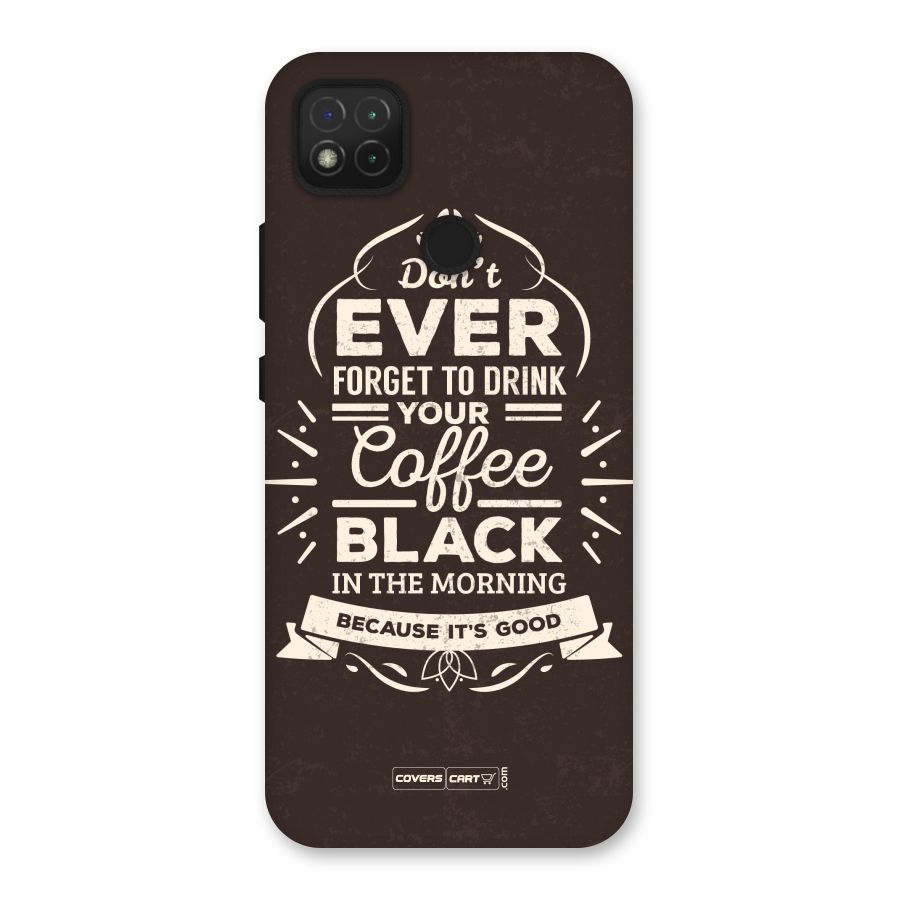 Morning Coffee Love Back Case for Redmi 9C