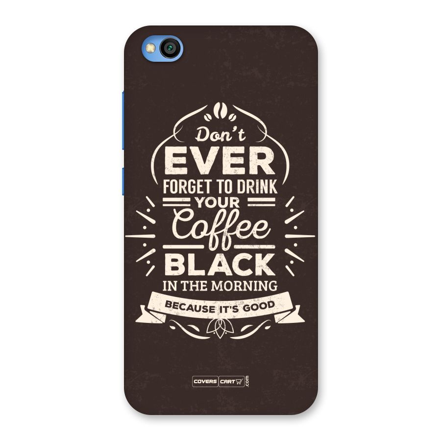 Morning Coffee Love Back Case for Redmi Go