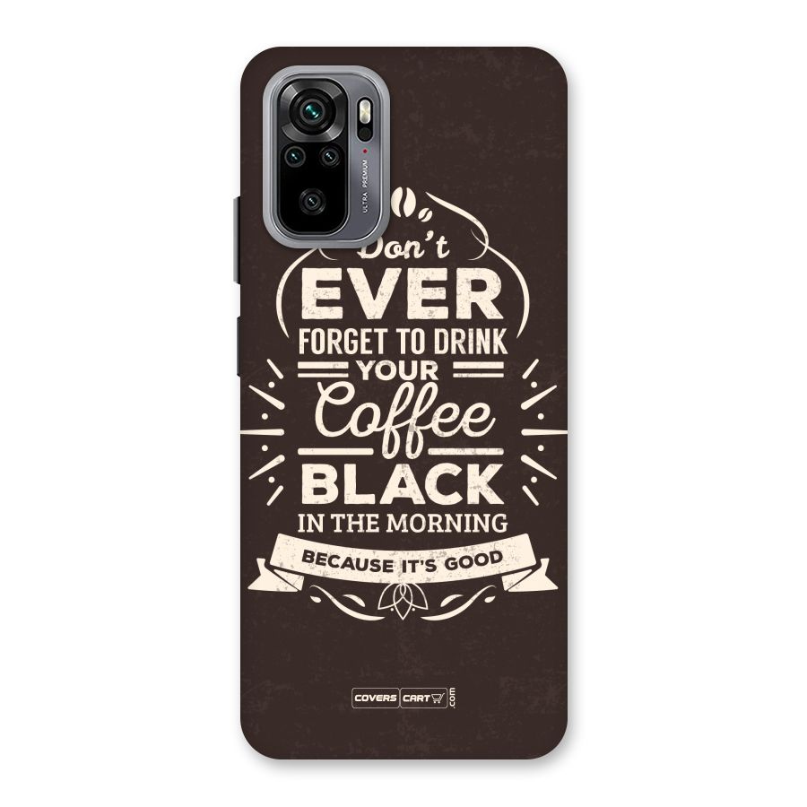 Morning Coffee Love Back Case for Redmi Note 10