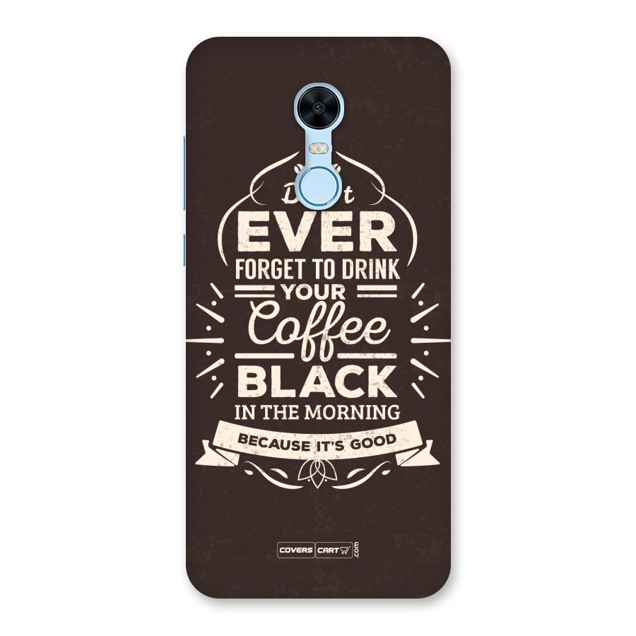 Morning Coffee Love Back Case for Redmi Note 5