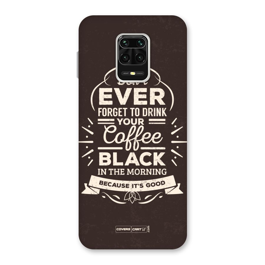 Morning Coffee Love Back Case for Redmi Note 9 Pro