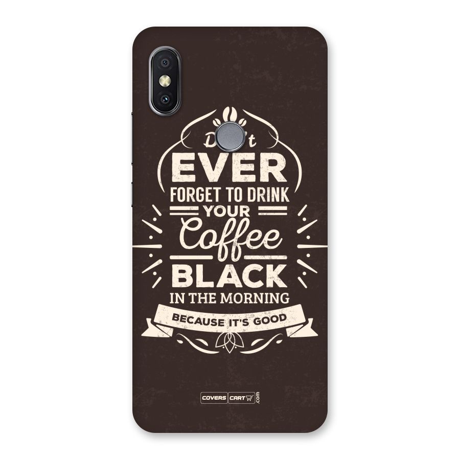 Morning Coffee Love Back Case for Redmi Y2