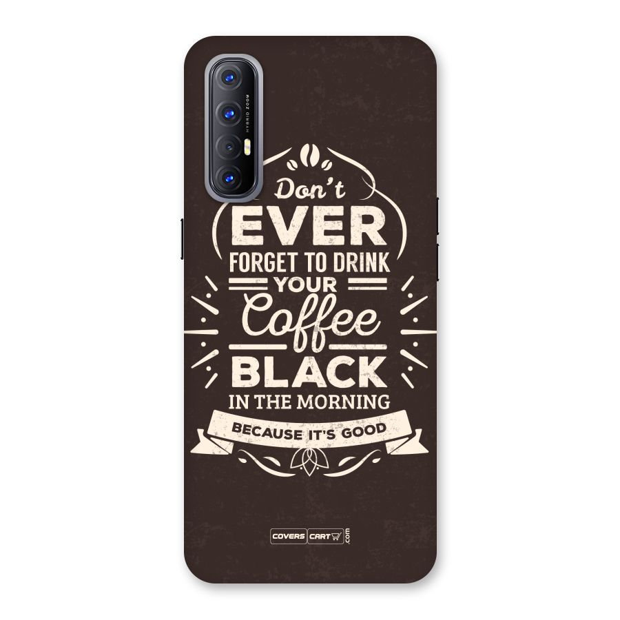 Morning Coffee Love Back Case for Reno3 Pro