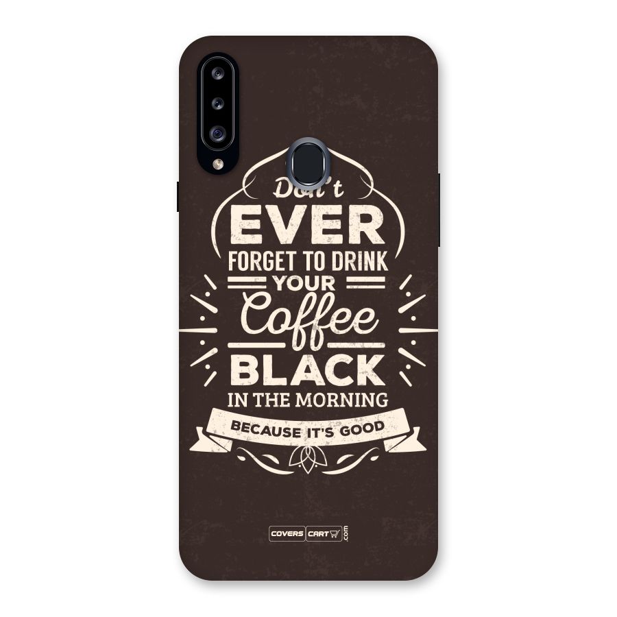 Morning Coffee Love Back Case for Samsung Galaxy A20s