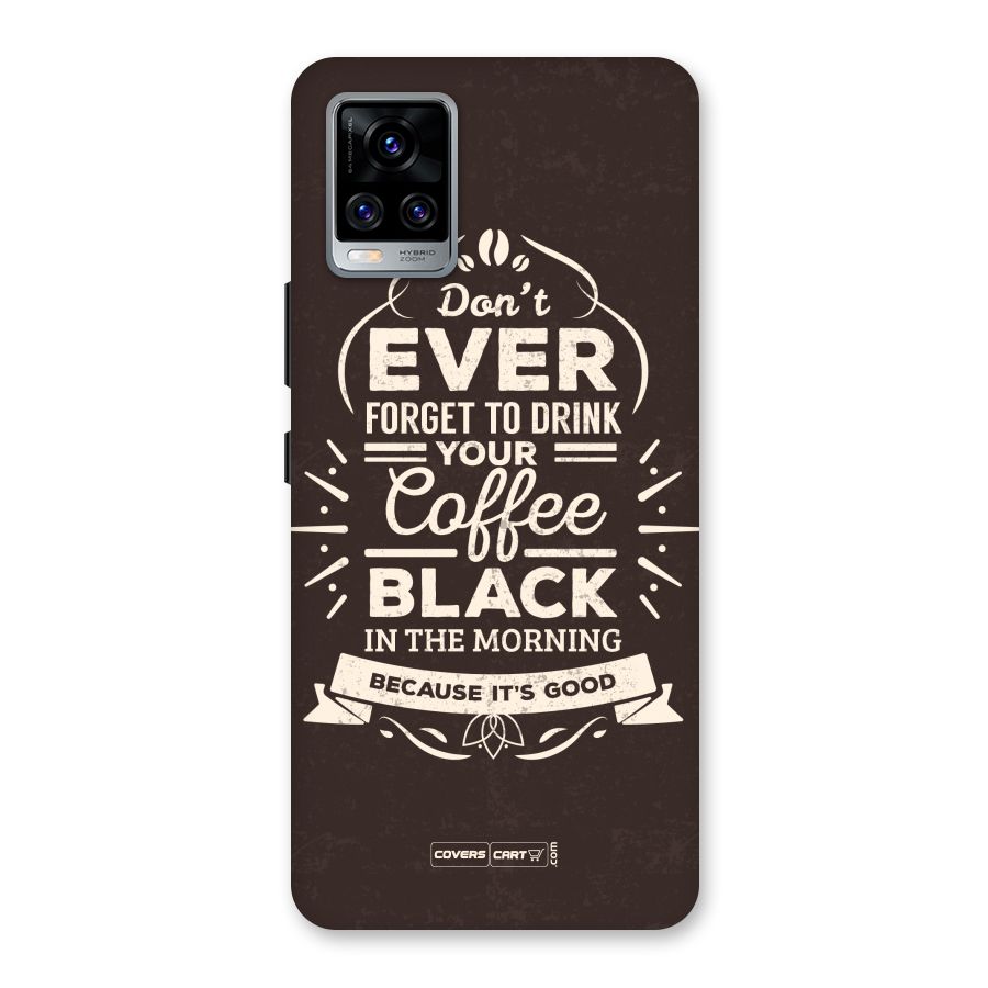 Morning Coffee Love Back Case for Vivo V20 Pro