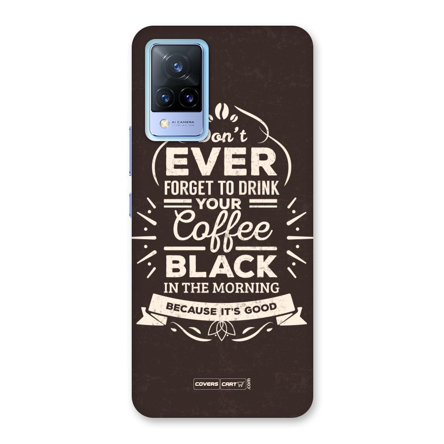 Morning Coffee Love Back Case for Vivo V21 5G