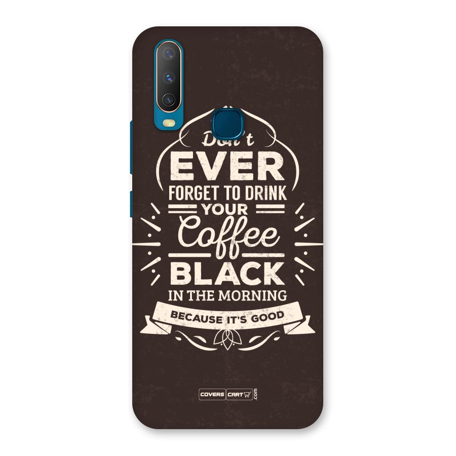 Morning Coffee Love Back Case for Vivo Y17