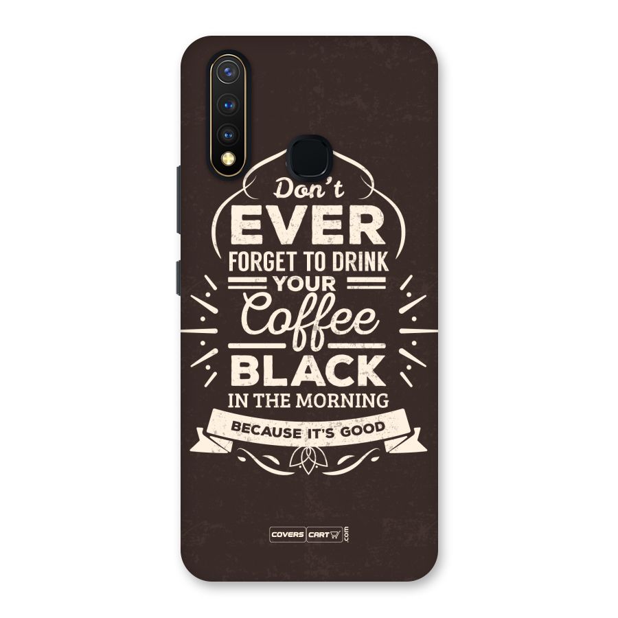 Morning Coffee Love Back Case for Vivo Y19