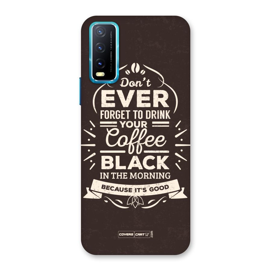 Morning Coffee Love Back Case for Vivo Y20G
