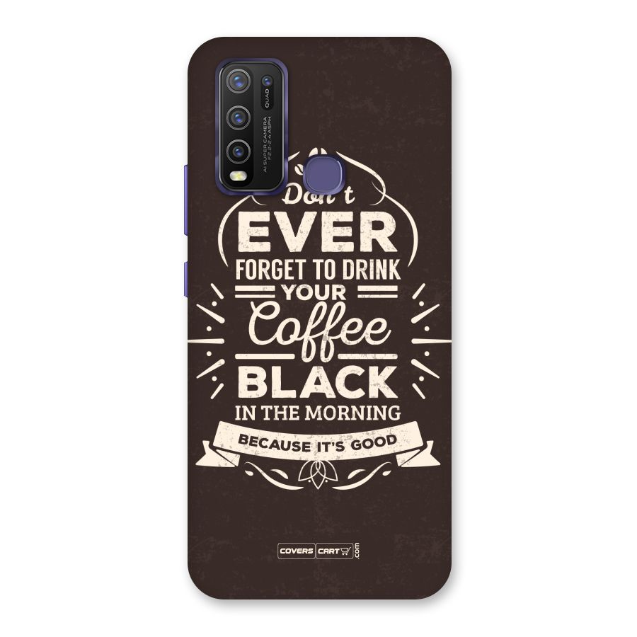 Morning Coffee Love Back Case for Vivo Y30