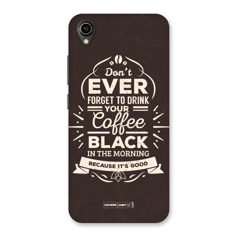 Morning Coffee Love Back Case for Vivo Y90