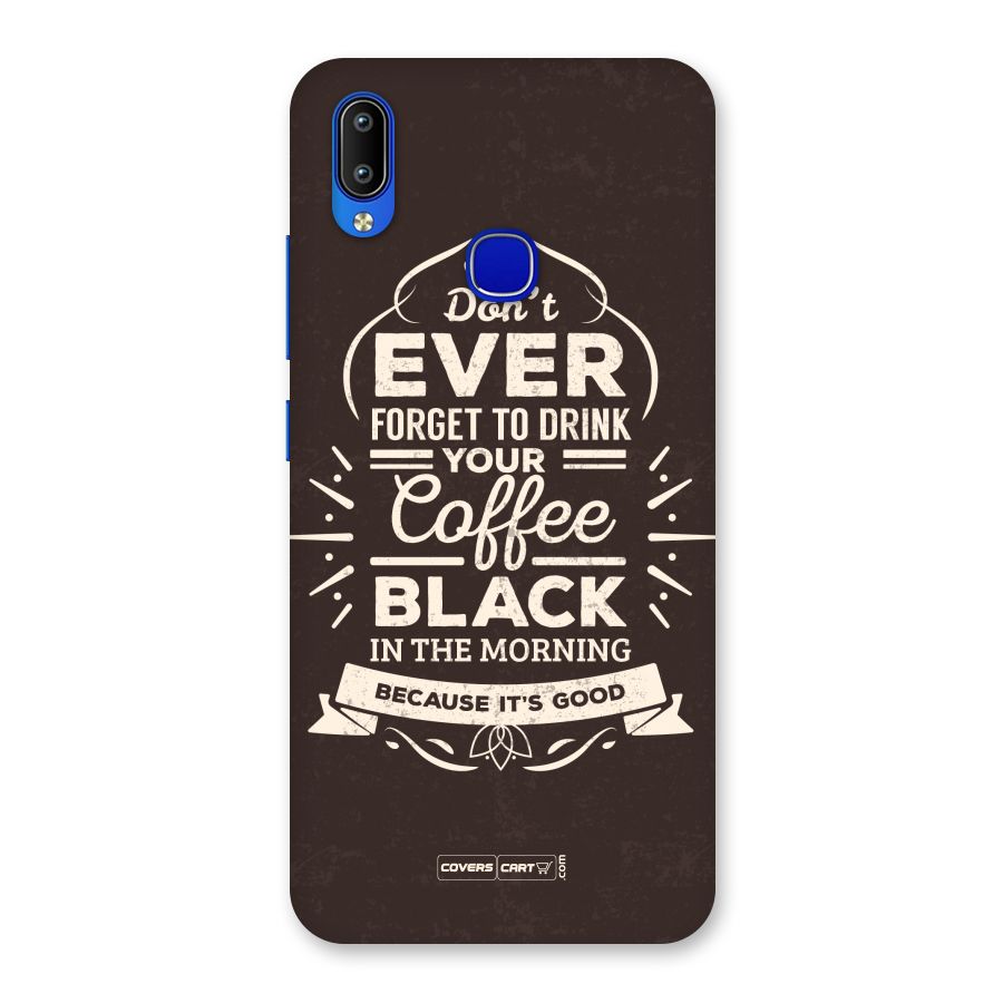 Morning Coffee Love Back Case for Vivo Y91